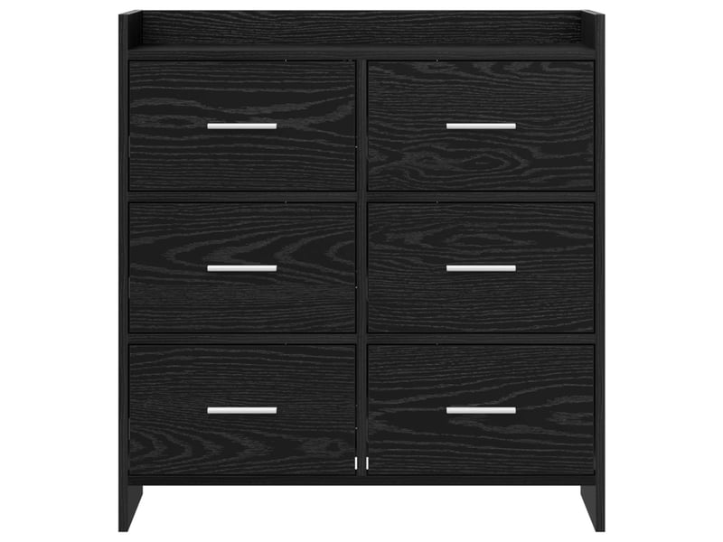  Buffet - bahut - meuble de rangement chêne noir 75 x 33 x 80 cm bois d'ingénierie  - Conforama E