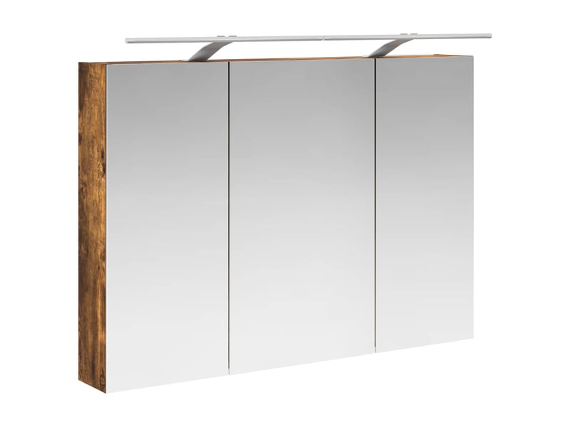  Amoire de salle de bain, meuble de salle de bain avec miroir chêne fumé shl2050  - Conforama E