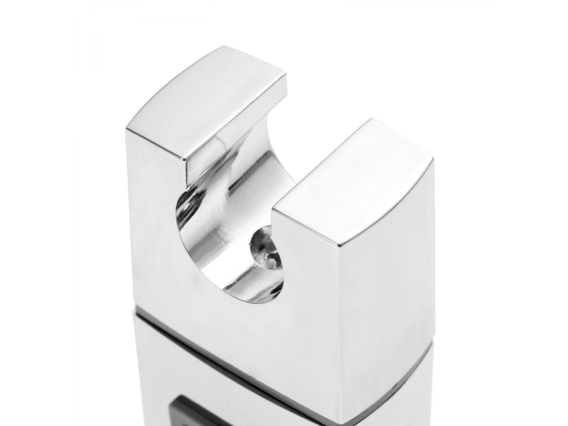  Support de pommeau de douche coulissant pour rail 18x30mm - support rectangulaire remplaçable en abs chromé pour salle de bain  - Conforama C