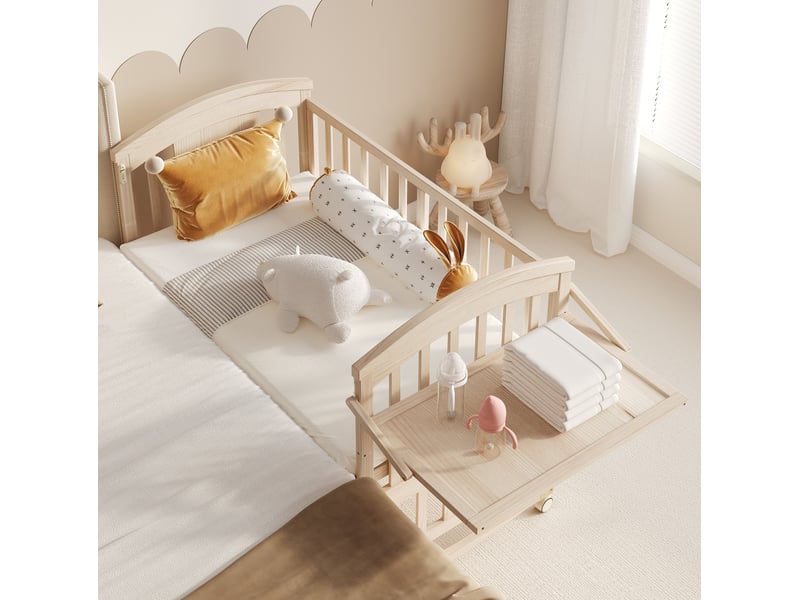  Lit bébé évolutif 60x120 avec table à langer homvra  - Conforama B