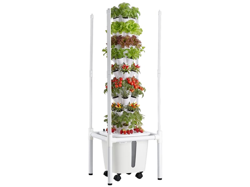  Vevor tour hydroponique système culture 45 trous lampe de croissance roulettes  - Conforama A