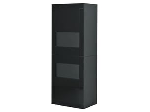 Vitrine coloris noir 3 étagère(s) <strong>WISHDOR</strong> <strong></strong> - 61 cmx162 cm