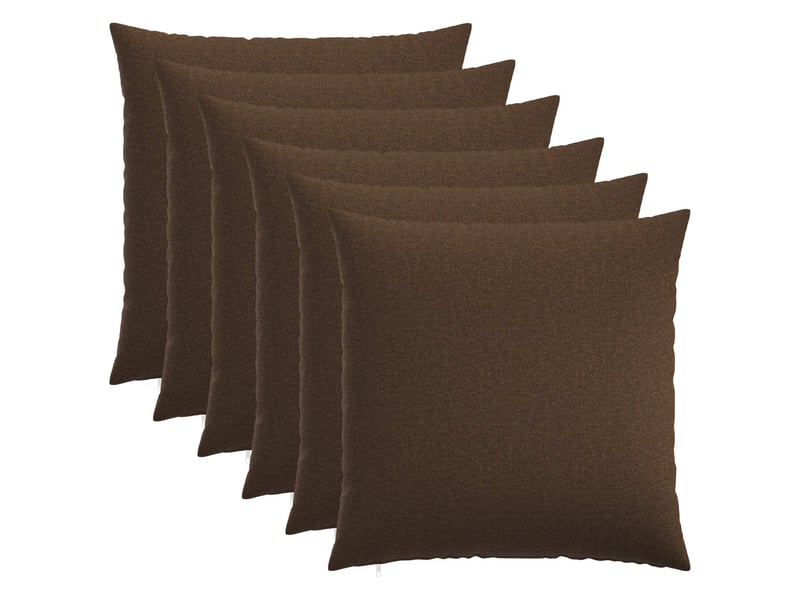 Lot de 6 housses de coussin heerlen marron 80 x 80 cm tissu cf49689 - Conforama B