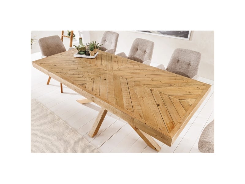  Table de salle à manger lovark – rectangulaire 200 cm – bois massif de pin  - Conforama C