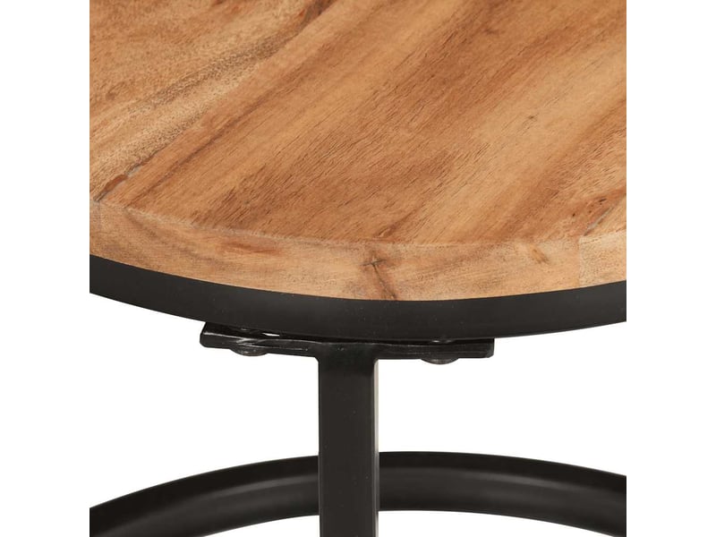  Tables gigognes 3 pcs | table de salon bois massif d'acacia  - Conforama E