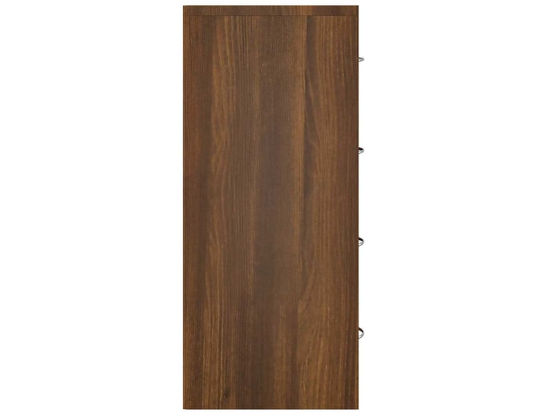  Buffet - bahut - meuble de rangement avec 4 tiroirs 60x30,5x71 cm chêne marron  - Conforama E