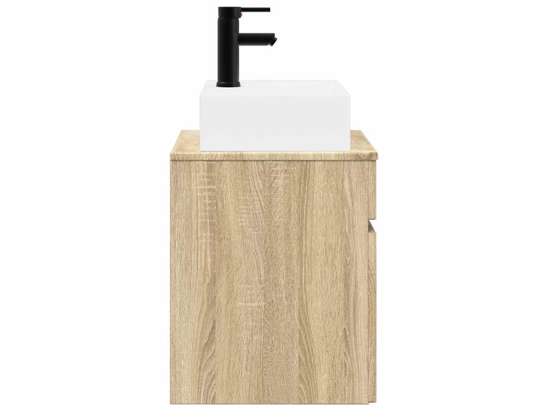  Meuble-sèche avec évier mural chêne sonoma 39x41x62.5 cm  - Conforama C