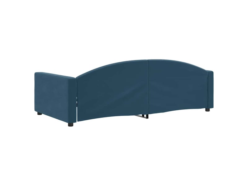  Lit simple- lit adulte -  lit de repos sans matelas bleu 100x200 cm velours  - Conforama D