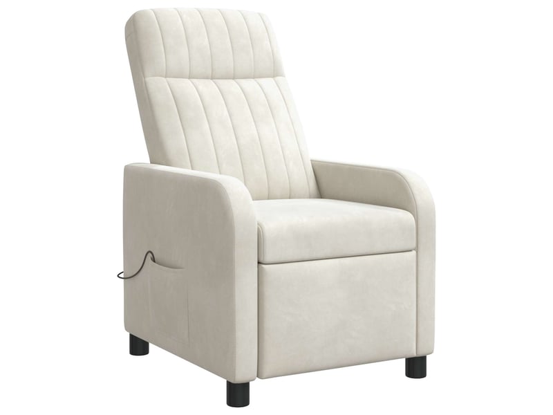 Vidaxl fauteuil de massage inclinable crème velours (v) - Conforama E