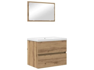 Ensemble de mobilier de salle de bain 3 pc chêne artisanal cf64295