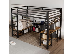 Lit mezzanine 120x200 cm <strong></strong>  <strong></strong> coloris noir