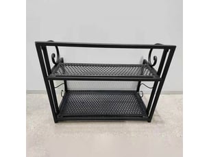 Aiducho étagère rangement douche fer, 2 niveaux. Panier sous étagère pour cuisine, armoires et meubles bas. Pratique et robuste.