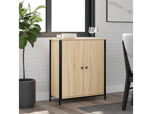 Buffet cuisine, meuble de rangement, commode chêne sonoma 70x30x80 cm bois d'ingénierie shl803