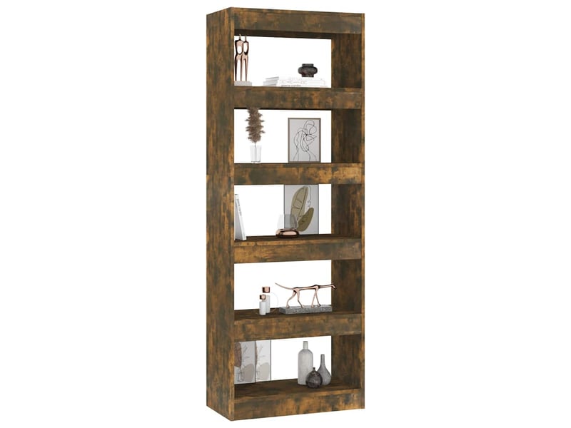  Bibliothèque, étagère de rangement chêne fumé bois d'ingénierie shl6584  - Conforama D