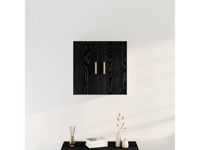  Meuble mural, meuble de rangement salon 60 x 30 x 60 cm bois d'ingénierie chêne noir  - Conforama D