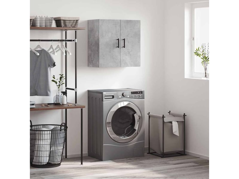  Armoire murale salon, meuble de rangement gris béton 60x31x60 cm bois d'ingénierie shl1038  - Conforama B