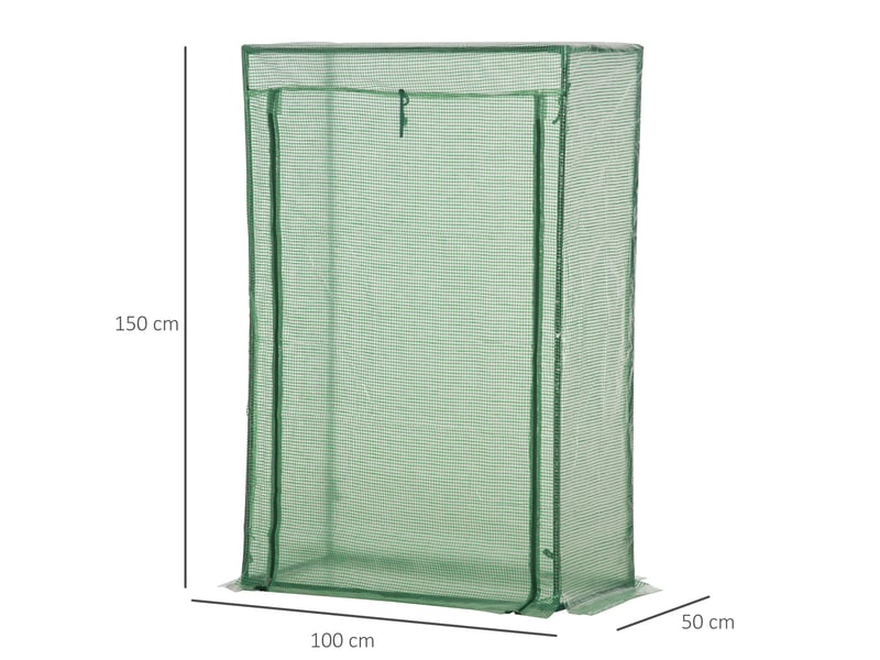  Serre porte, hiver acierfilm plastique, balconjardin, tomates 100x50x150 cm, verdure.  - Conforama E