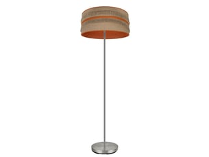 Fabrilamp natalia lampadaire textile sac naturel et orange, 1 x e27, h 164 cm, ø 40 cm