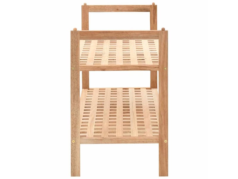  Meuble à chaussures, étagère à chaussures bois de noyer massif 69x26x40 cm  - Conforama C