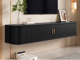 Meuble tv coloris noir 175 cm LEYTN
