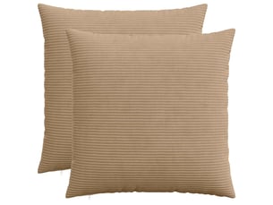Lot de 2 housses de coussin heerlen marron 80 x 80 cm cf49460