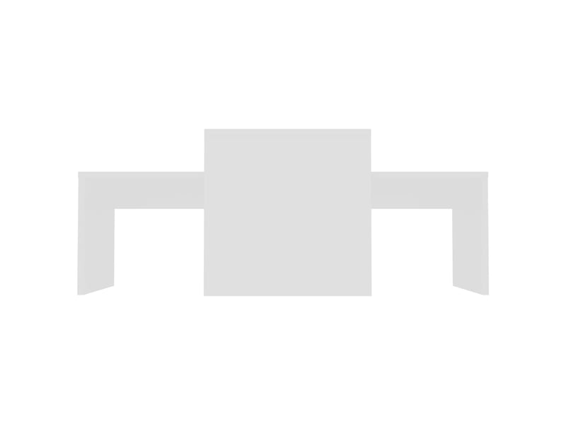  Ensemble de tables gigognes 2 pcs blanc 100x48x40 cm bois d’ingénierie  - Conforama D