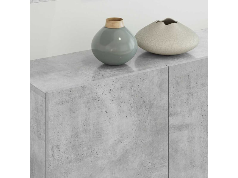  Unités murales tv 5 pcs gris béton bois d'ingénierie shl96804  - Conforama C
