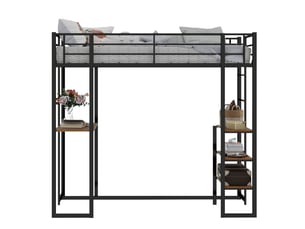 Lit simple 90x190 cm PHOEBE CAT coloris noir
