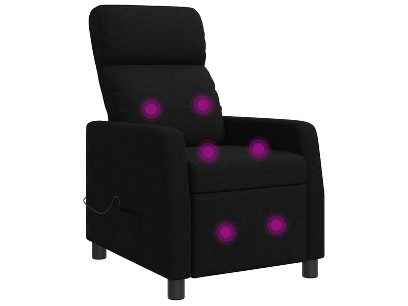  Vidaxl fauteuil de massage inclinable noir tissu  - Conforama A