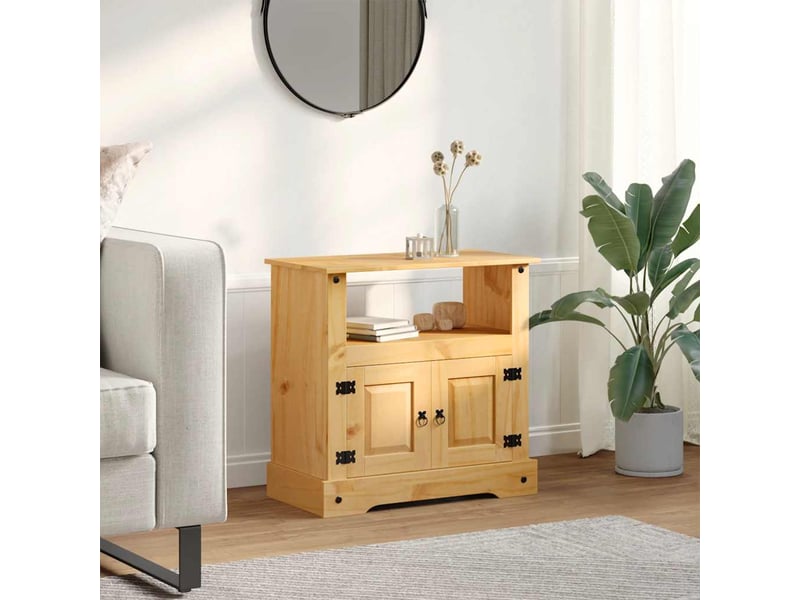 Meuble tv banc tv gamme corona pin mexicain 80x43x78 cm  - Conforama B