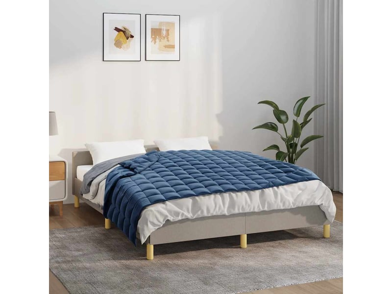  Couverture lestée adulte bleu 150x200 cm 7 kg tissu shl57846  - Conforama B