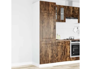 Meuble de rangement, armoire de cuisine kalmar chêne fumé bois d'ingénierie shl7191