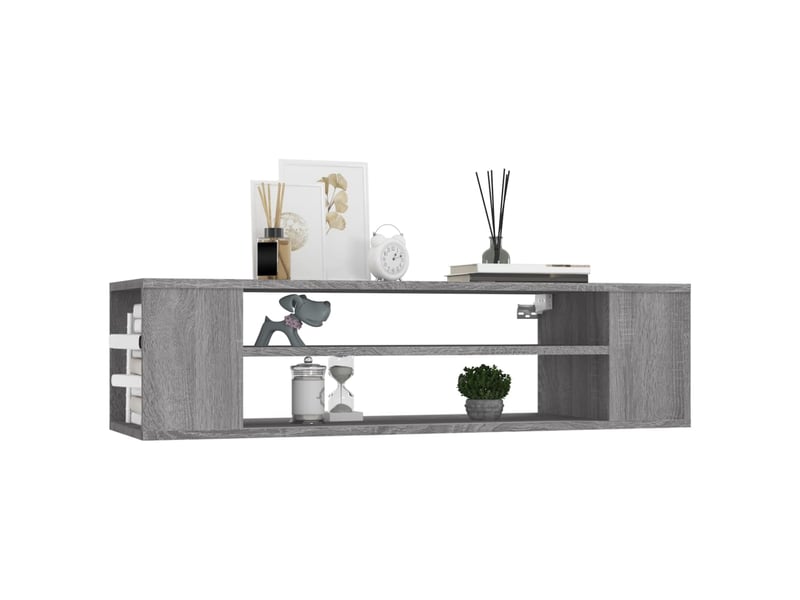  Armoire tv suspendue sonoma gris 100x30x26,5 cm bois ingénierie  - Conforama C