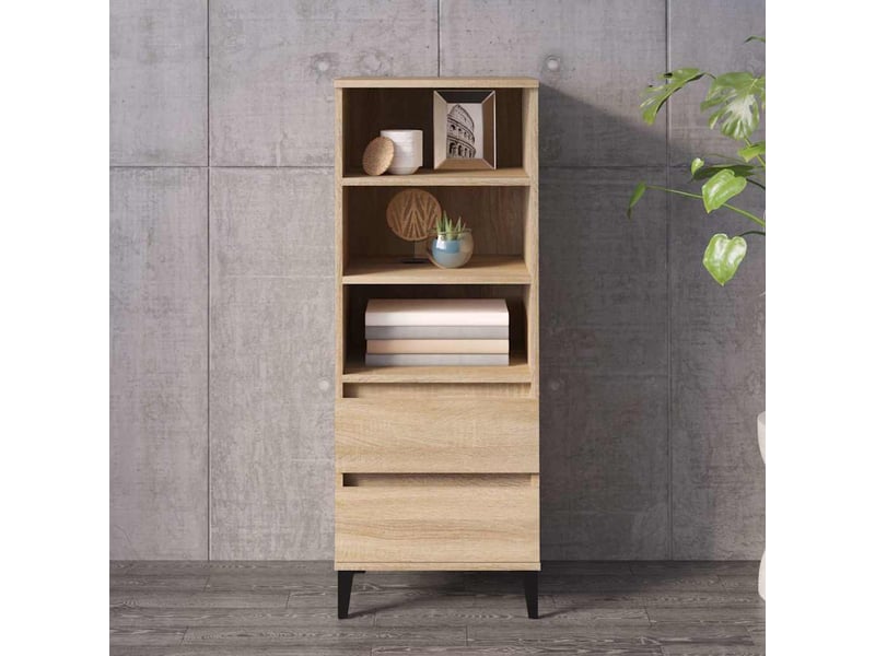  Buffet haut - bahut - meuble de rangement chêne sonoma 40x36x110 cm bois d'ingénierie  - Conforama B