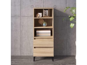 Buffet haut - bahut - meuble de rangement chêne sonoma 40x36x110 cm bois d'ingénierie