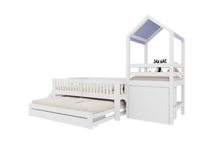 Lit superposé 90x200 cm Sol Morn coloris blanc