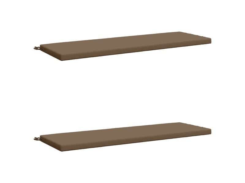  Lot de 2 coussins de banc, coussins d'assise soest 100 % polyester taupe cf57475  - Conforama A