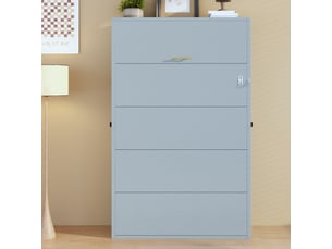 Lit simple 90x200 cm OKMYHOME coloris gris