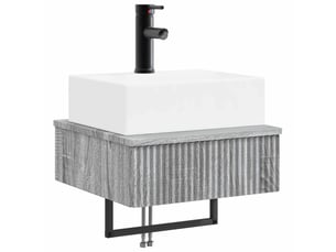 Basin de lavage mural, lavabo sonoma gris 40x41x39 cm