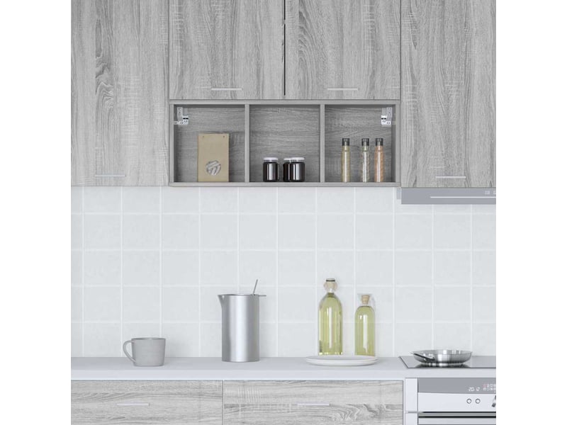 Meuble de rangement, armoire suspendue gris sonoma 30x29,5x80cm  - Conforama D