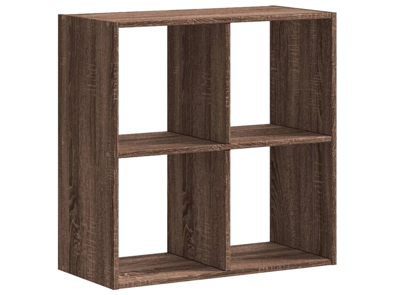  Bibliothèque, étagère de rangement chêne marron 68,5x32x68,5 cm bois d'ingénierie  - Conforama E