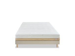 Ensemble matelas et sommier 140x190 cm Mousse + mémoire de forme BELLECOUR 4VP.4SS.K15.1419 soutien Ferme épaisseur 24 cm