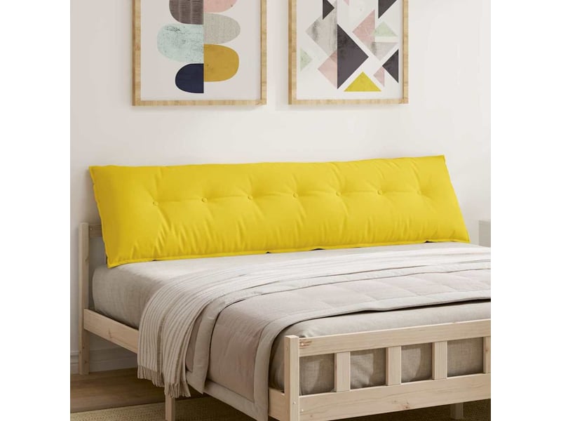  Coussin de dos, coussin de dossier jaune clair 200 x 19 x 50 cm tissu cf54781  - Conforama B