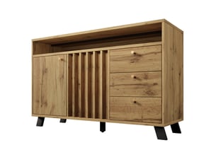Buffet 2 porte(s)  3 tiroir(s) BIQZUYA  - 120 cm coloris bois foncé 