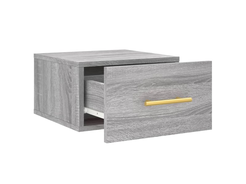  Table de chevet - cabinet de chevet - table de nuit murale sonoma gris 35x35x20 cm  - Conforama E