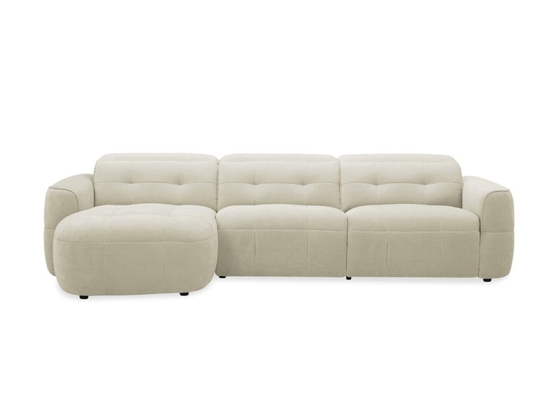 Canapé d'angle relax électrique en tissu beige ferdinand - angle gauche KM7935-M3-BEI - Conforama E