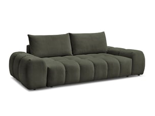 Canapé droit fixe BOBOCHIC EVEREST 3 places Tissu vert