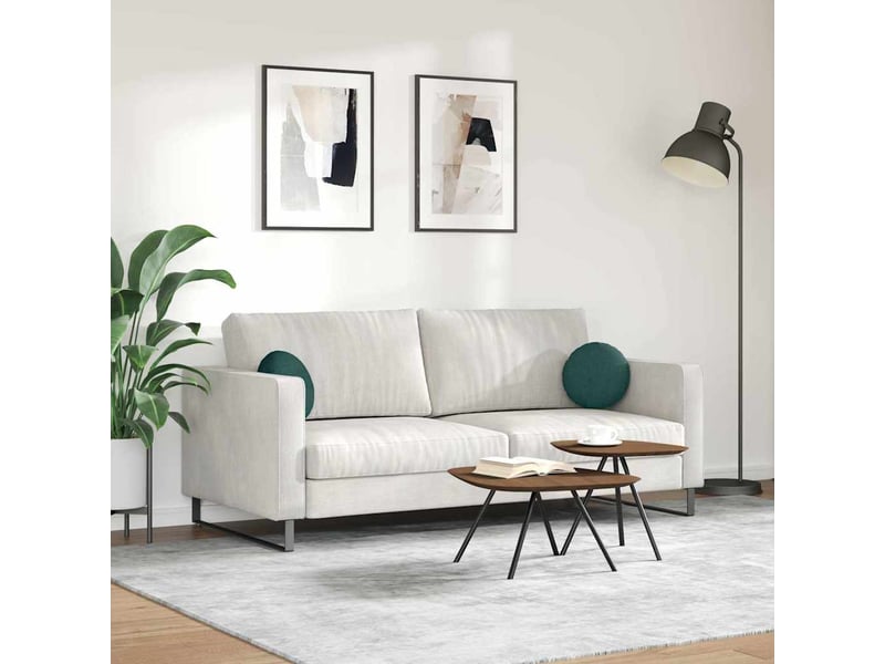 Lot de 2 coussins de siège, coussins décoratifs tissu vert foncé ø30 x 13 cm cf59873 - Conforama D