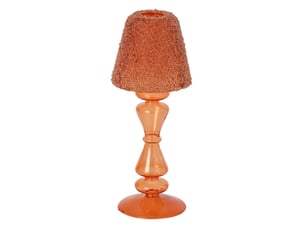Photophore lampe en verre silje 26cm orange
