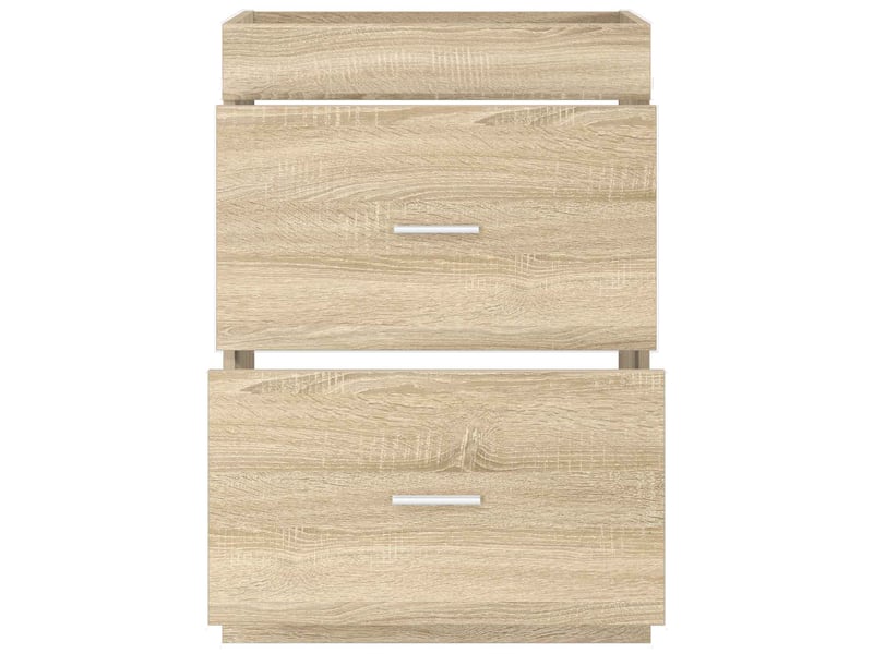  Meuble sous lavabo de salle de bain, commode chêne sonoma shl1017  - Conforama D